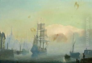 Schepen Aan De Kade Bij Franse Stad