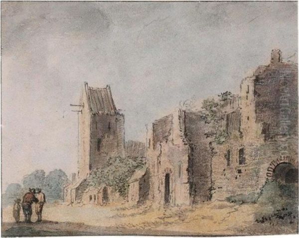 Figures By Ruins - view 1