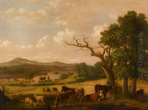 Landscape From The Artist's House by Thomas Hewes Hinckley