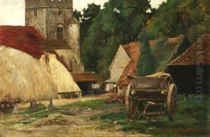 Farm Yard, Near Goring Church, Sussex by Fred Hines