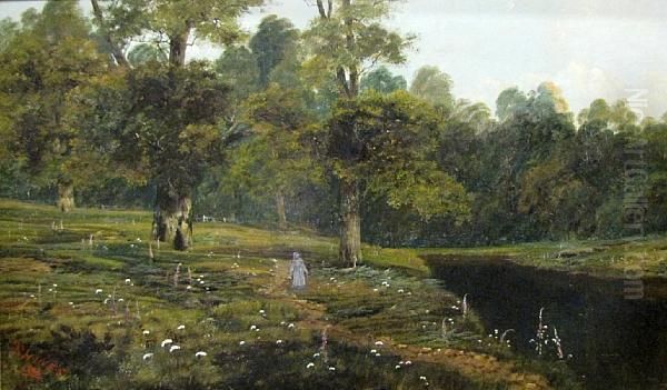 A River Landscape With A Figure On A Path - view 1