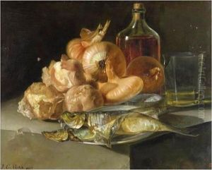 Nature Morte Aux Oignons Et Aux Harengs