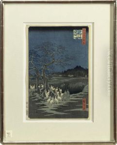 Meisho Edo Hyakkei by Utagawa or Ando Hiroshige
