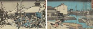 Scenes Du Chushingura by I,or Ii Hiroshige Iii