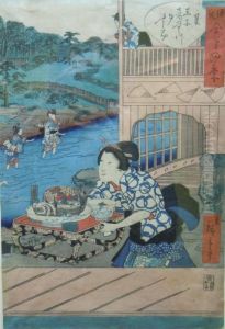 An Eating House Beside A River by Tokubei Iii Hiroshigeando