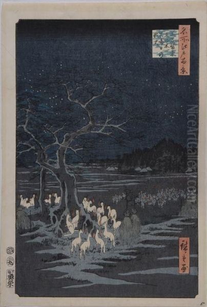 Foxfires From 100 Views Of Edo - view 1