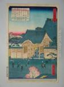 L'entree D'un Temple by Tokubei Iii Hiroshigeando