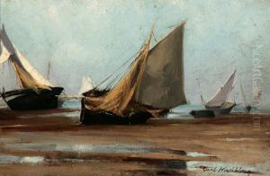 Beached Sail Boats by Carl Hirschberg