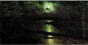 Clair De Lune Sur La Mer Vers Concarneau by Emil Benediktoff Hirschfeld