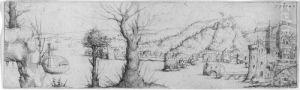 Landscape With A Lake (b. 64; Schwartz 64; Holl. 37) by Augustin Hirschvogel