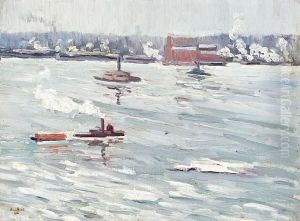 Hudson River In Winter, N.y.