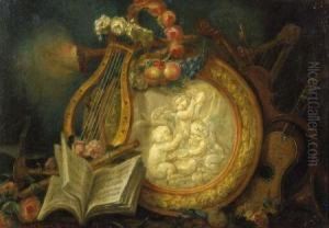 Still Life With Lyre And Plaque by Claude Raguet Hirst