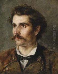 Portrait Of A Young Man by Rudolf Hirth Du Frenes