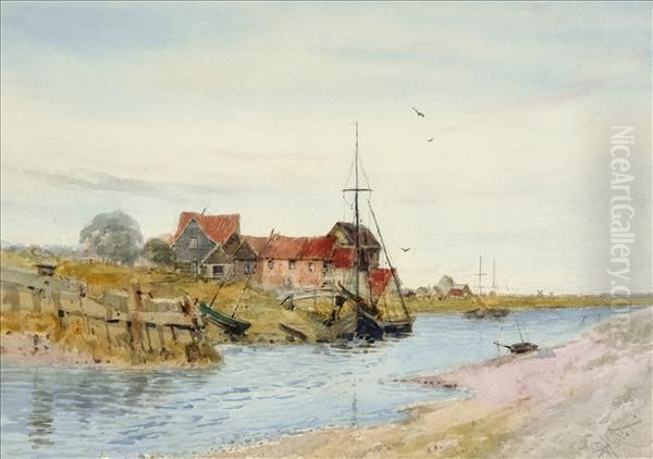The Riverblythe, Suffolk, Low Tide, With Fishing Boats - view 1