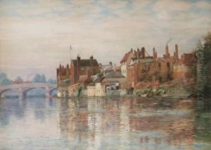 The Thames At Slough - by George Dunkerton Hiscox
