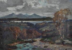 Fishermen On A Riverbank by Andrew Healey Hislop