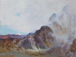 Haleakala, Rim Of The Crater At Sunrise by David Howard Hitchcock