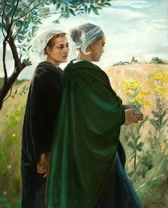 Auf Dem Weg Zur Kirche (bretagne) by Dora Hitz