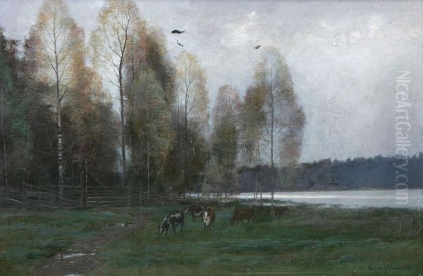 Landskap Med Betande Kor - view 1
