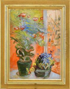 Blommor Vid Fonstret by Sigrid Hjerten