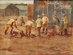 Russian Prisoners At Work In Kutna Hora