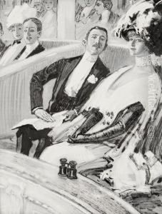 Elegantes Paar In Der Theaterloge by Franz Hlavaty