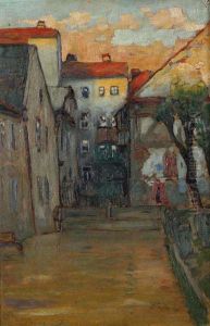 An Urban Corner by Frantisek Hlavica