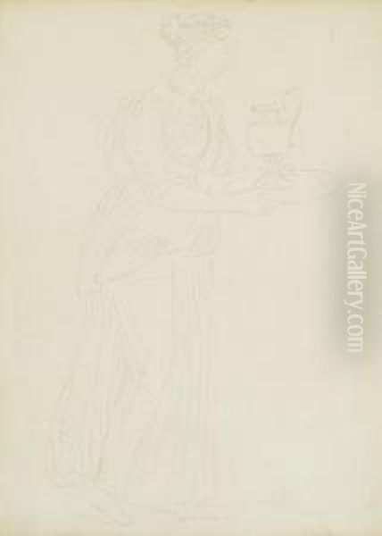 Frau Mit Tablett - view 1