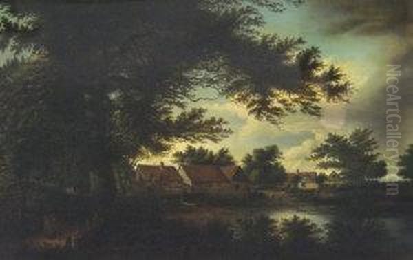 "wooded Landscape With Water Mill" - view 1