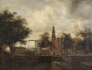 A View Of Amsterdam With The Haarlemmersluis