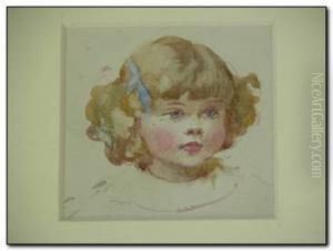 Portrait Of A Little Girl by Mabel Hankey Hobson E