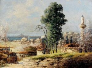 Vue Des Hauteurs D'istanbul by Hoca Ali Riza