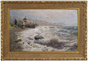 Italian Coastal Landscape With A Monastery