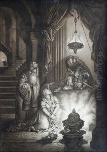 Sceneorientaliste by Johann Jakob Hoch