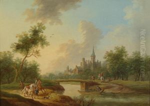 Two River Landscapes With Figural Groups