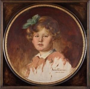 Madchenportrat by Ernst Hochschartner