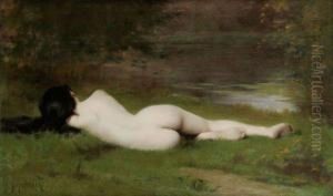 La Nymphe De L'etang by Leon Auguste Cesar Hodebert