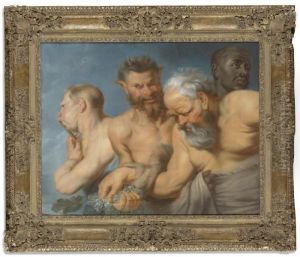 Silenus And Three Satyrs by Charles Howard Hodges