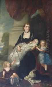 Princess Mary Adelaide, Duchess Of Teck, With Prince Adolphus, Prince Francis And Princess Victoria Mary Of Teck by J. Sydney Willis Hodges