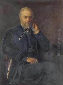 Portrait Of Edward Hill Mannering, Seated, Three-quarterlength by J. Sydney Willis Hodges