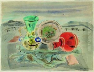 Still Life In Landscape by Frances Mary Hodgkins