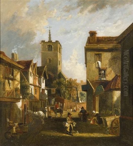 St Peter Mancroft, Norwich, With The Castle Beyond by David Hodgson