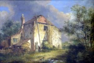 Rustic House 14 X 20in by David Hodgson