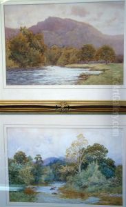 'hill Hefod Las, Bettwsy Coed' And River Landscape by George Hodgson