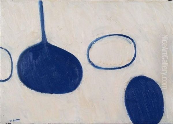 Still Life With Blue Objects On A White Background - view 1