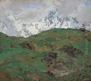 Gebirgslandschaft by Hugo Hodina Hodiener