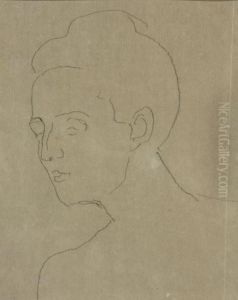 Portrait Of Berthe Hodler by Ferdinand Hodler