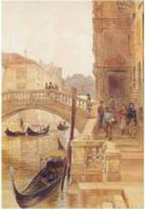 The Step Of San Marco, Venice by Samuel John Hodson