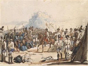 Der Einzug General Landau In Belgrad by Johann Nepomuk Hoechle