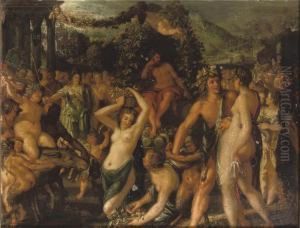 Sine Baccho Et Cerere Friget Venus by Jakob Hoefnagel
